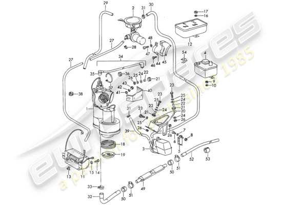 a part diagram from the Porsche 911/912 parts catalogue