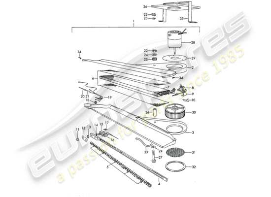 a part diagram from the Porsche 911/912 parts catalogue