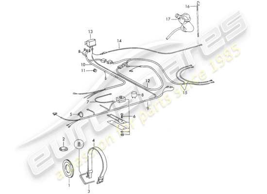 a part diagram from the Porsche 911/912 parts catalogue