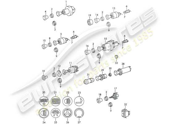 a part diagram from the Porsche 911/912 parts catalogue