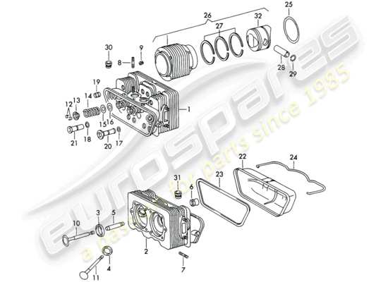 a part diagram from the Porsche 911/912 parts catalogue