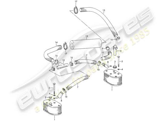 a part diagram from the Porsche 911/912 parts catalogue