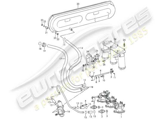 a part diagram from the Porsche 911/912 parts catalogue