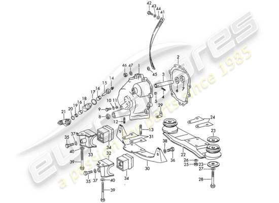 a part diagram from the Porsche 911/912 parts catalogue