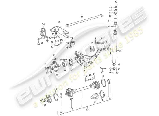 a part diagram from the Porsche 911/912 parts catalogue