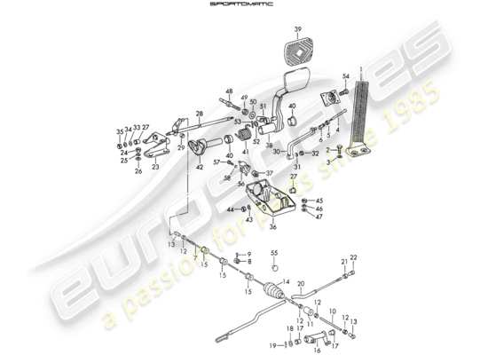 a part diagram from the Porsche 911/912 parts catalogue