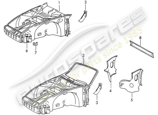 a part diagram from the Porsche 911/912 parts catalogue