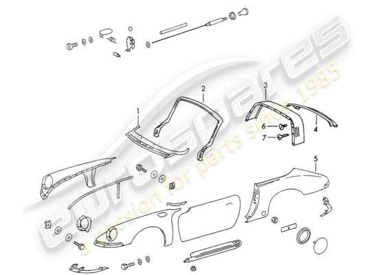 a part diagram from the Porsche 911/912 parts catalogue