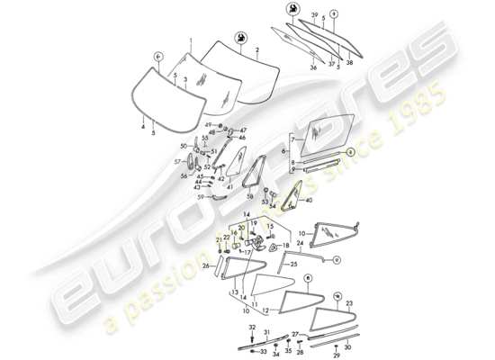 a part diagram from the Porsche 911/912 parts catalogue