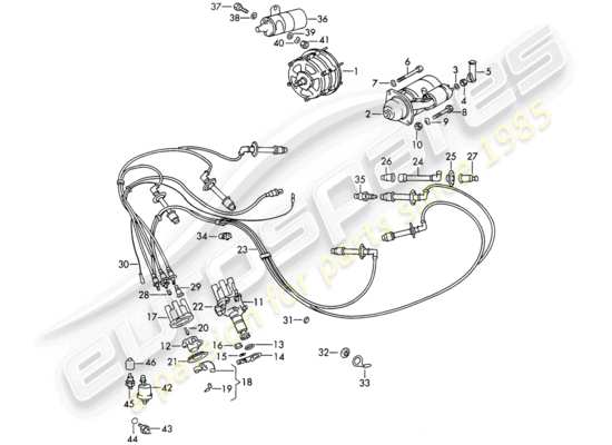 a part diagram from the Porsche 911/912 (1967) parts catalogue