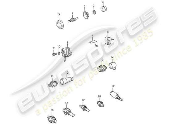 a part diagram from the Porsche 911/912 parts catalogue