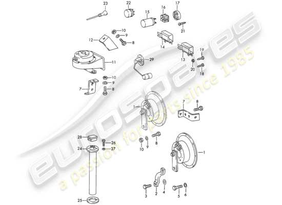 a part diagram from the Porsche 911/912 parts catalogue