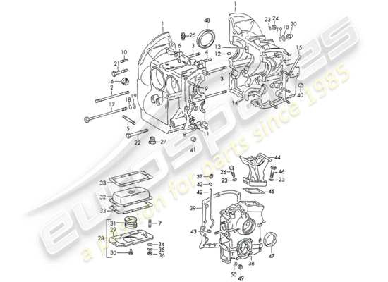 a part diagram from the Porsche 911/912 parts catalogue