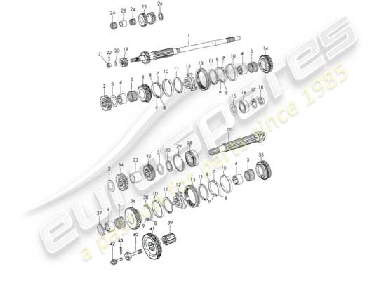 a part diagram from the Porsche 911/912 parts catalogue