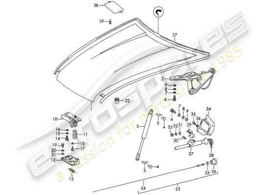 a part diagram from the Porsche 911/912 parts catalogue