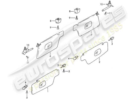 a part diagram from the Porsche 911/912 parts catalogue