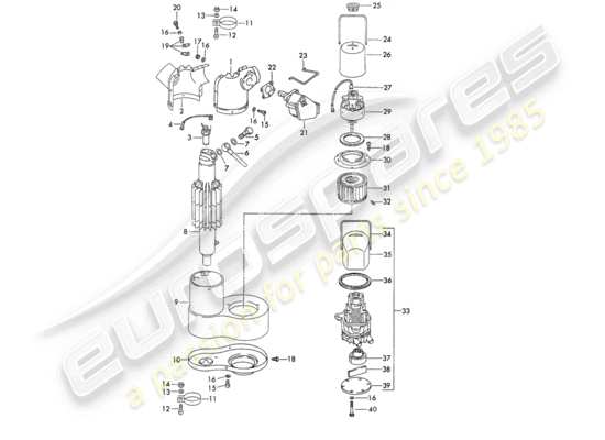 a part diagram from the Porsche 911/912 parts catalogue