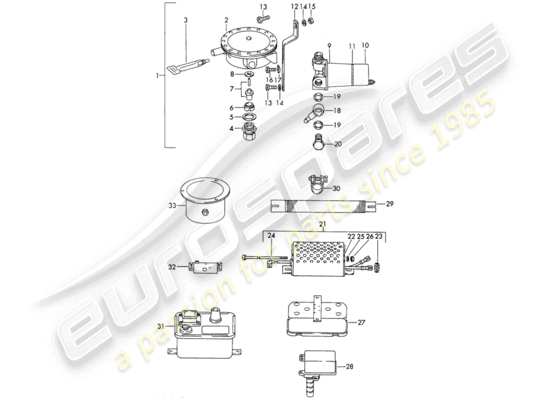 a part diagram from the Porsche 911/912 parts catalogue