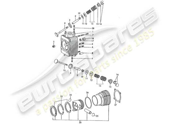 a part diagram from the Porsche 911/912 parts catalogue