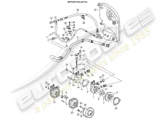 a part diagram from the Porsche 911/912 parts catalogue