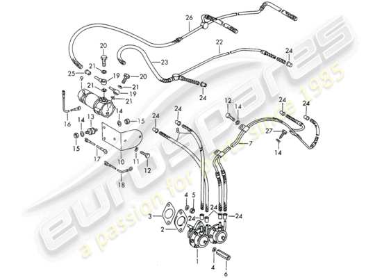 a part diagram from the Porsche 911/912 parts catalogue