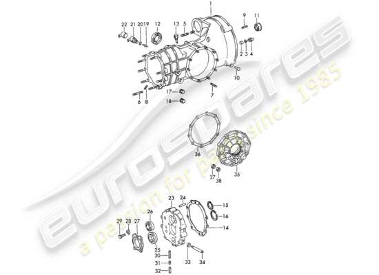 a part diagram from the Porsche 911/912 parts catalogue