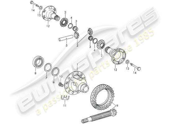 a part diagram from the Porsche 911/912 parts catalogue