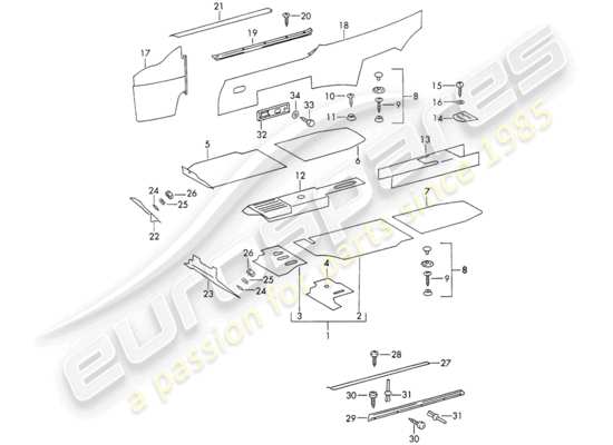 a part diagram from the Porsche 911/912 parts catalogue