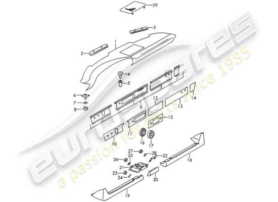 a part diagram from the Porsche 911/912 parts catalogue