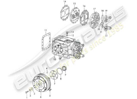 a part diagram from the Porsche 911/912 parts catalogue