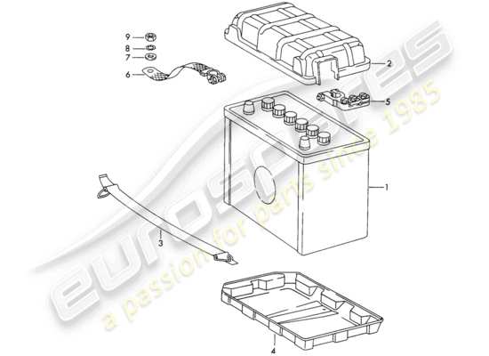 a part diagram from the Porsche 911/912 parts catalogue