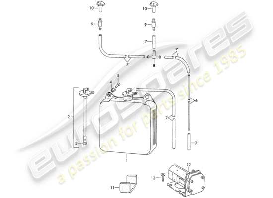 a part diagram from the Porsche 911/912 parts catalogue