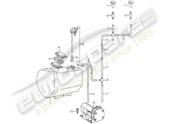 a part diagram from the Porsche 911/912 parts catalogue