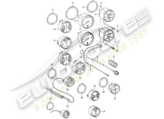 a part diagram from the Porsche 911/912 parts catalogue