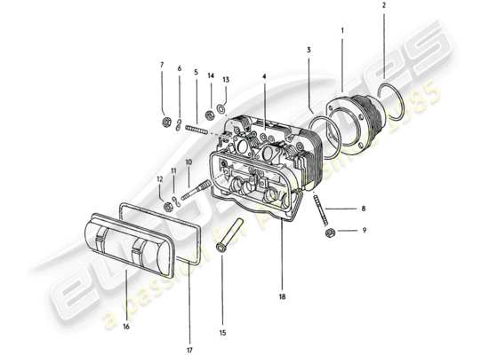 a part diagram from the Porsche 914 parts catalogue