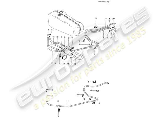 a part diagram from the Porsche 914 parts catalogue