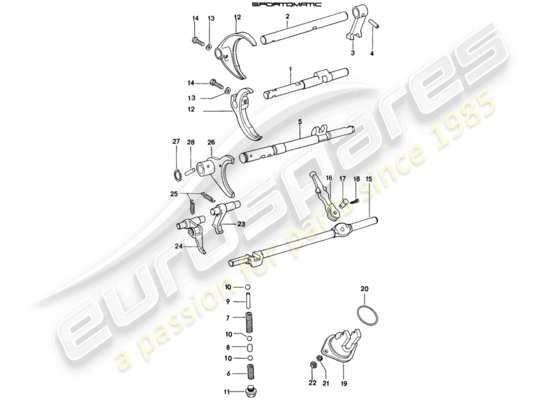 a part diagram from the Porsche 914 (1970) parts catalogue