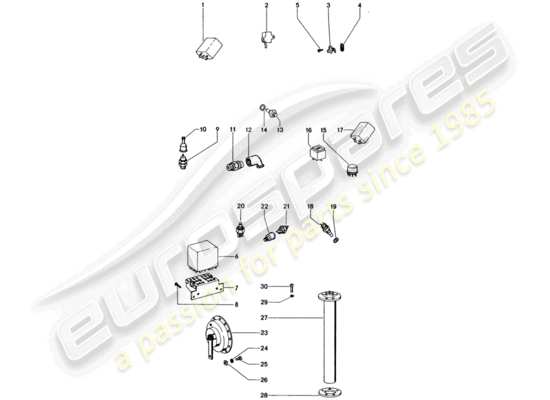 a part diagram from the Porsche 914 (1970) parts catalogue