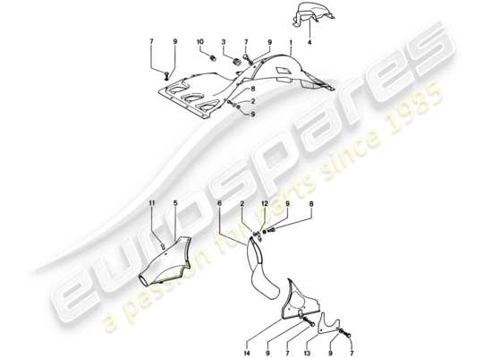 a part diagram from the Porsche 914 parts catalogue