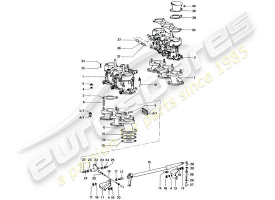 a part diagram from the Porsche 914 parts catalogue