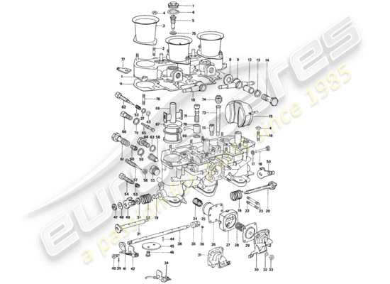 a part diagram from the Porsche 914 (1971) parts catalogue