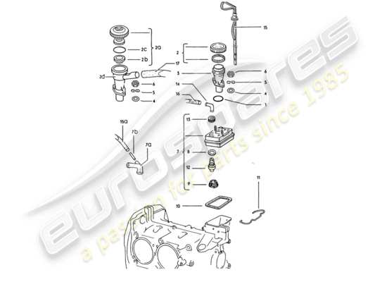 a part diagram from the Porsche 914 parts catalogue