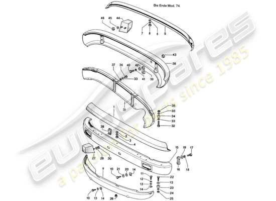 a part diagram from the Porsche 914 parts catalogue