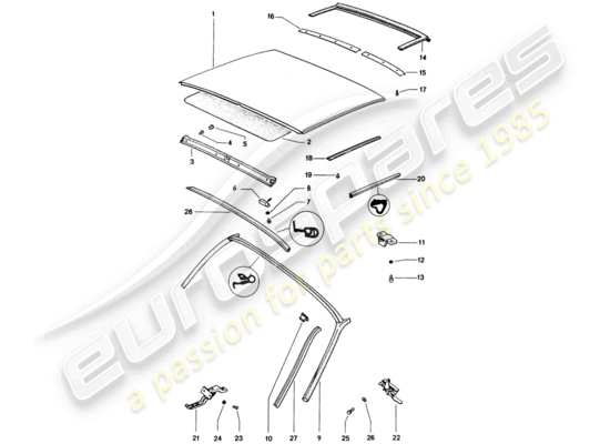 a part diagram from the Porsche 914 (1971) parts catalogue