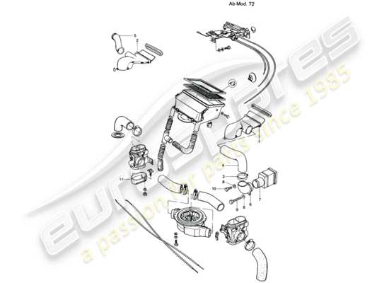 a part diagram from the Porsche 914 (1971) parts catalogue