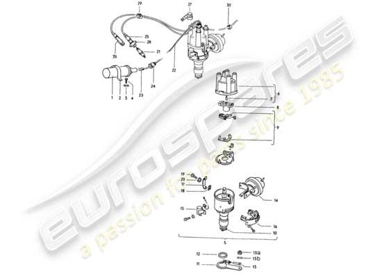 a part diagram from the Porsche 914 (1971) parts catalogue