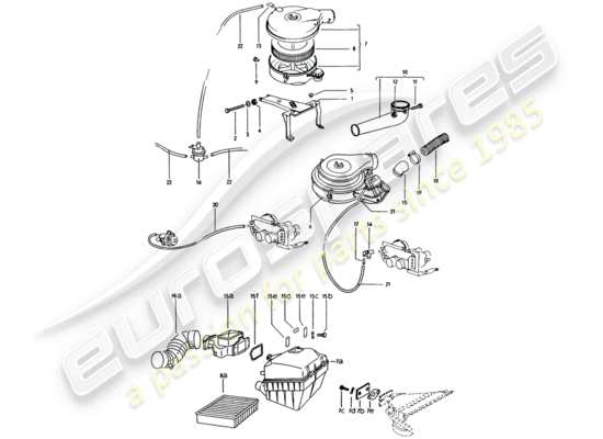 a part diagram from the Porsche 914 parts catalogue