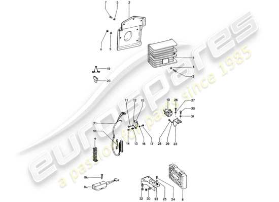 a part diagram from the Porsche 914 (1972) parts catalogue