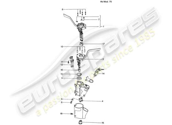 a part diagram from the Porsche 914 parts catalogue