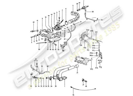 a part diagram from the Porsche 914 parts catalogue